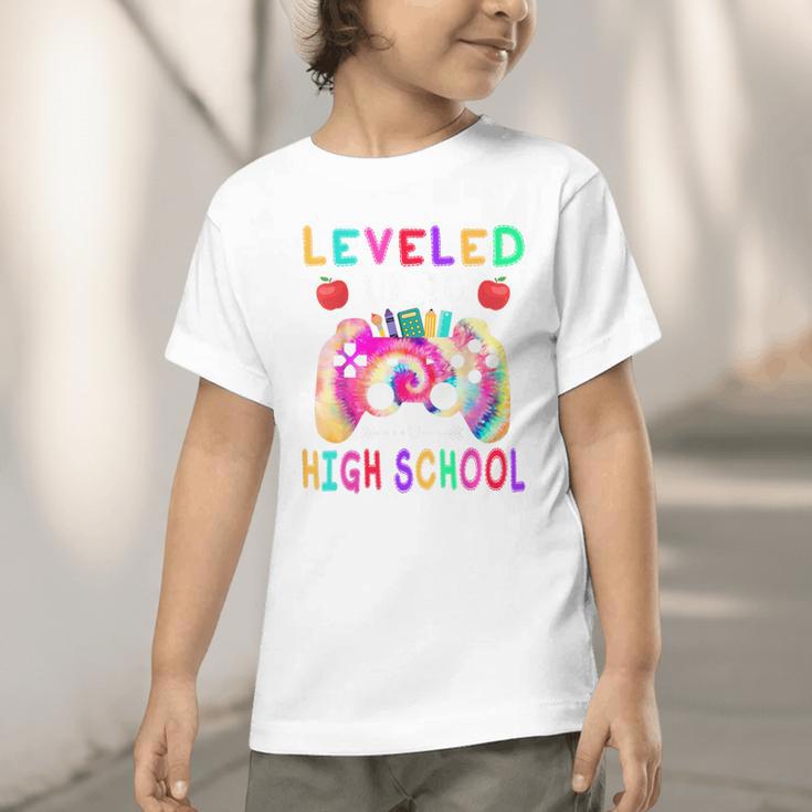 Leveled Up To High School Gaming Fun Back To School Tie Dye Graphic Toddler T-Shirt Leveled Up To High School Gaming Fun Back To School Tie Dye Graphic Toddler T-Shirt