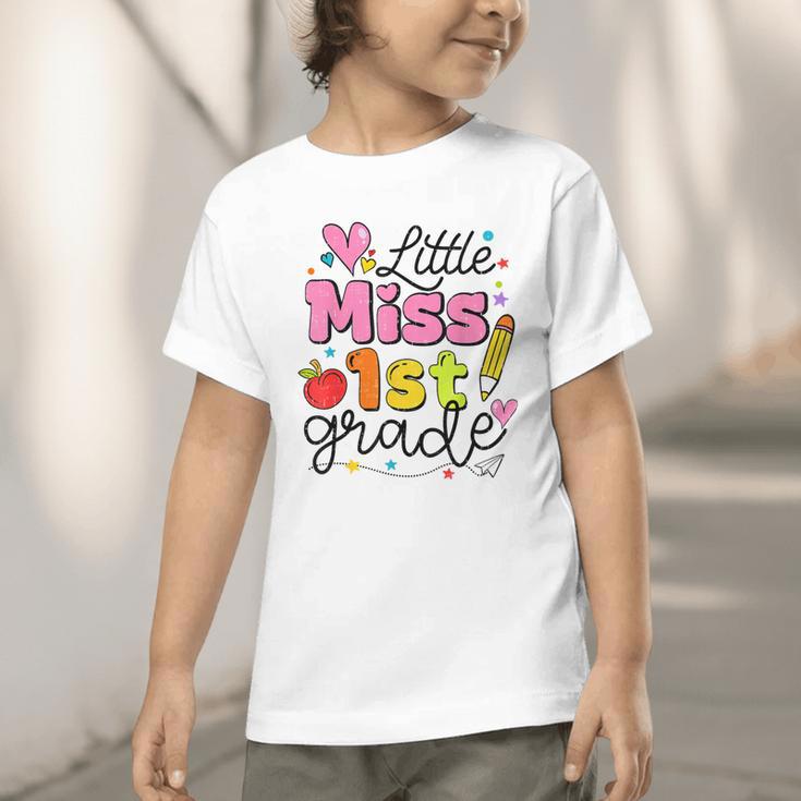 Little Miss 1st Grade Back To School Cute First Grade Girls Graphic Toddler T-Shirt Little Miss 1st Grade Back To School Cute First Grade Girls Graphic Toddler T-Shirt