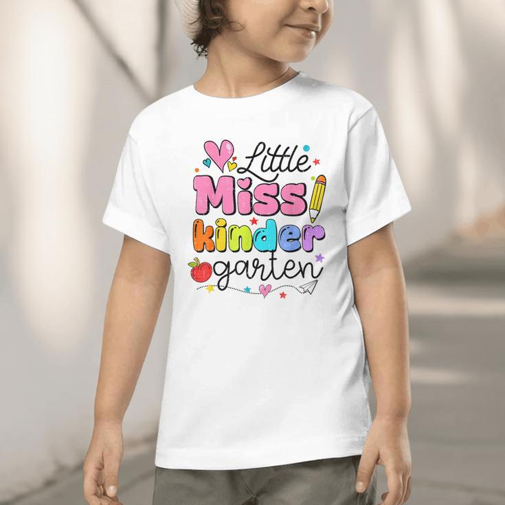 Little Miss Kindergarten Back To School Cute Kinder Girls Graphic Toddler T-Shirt