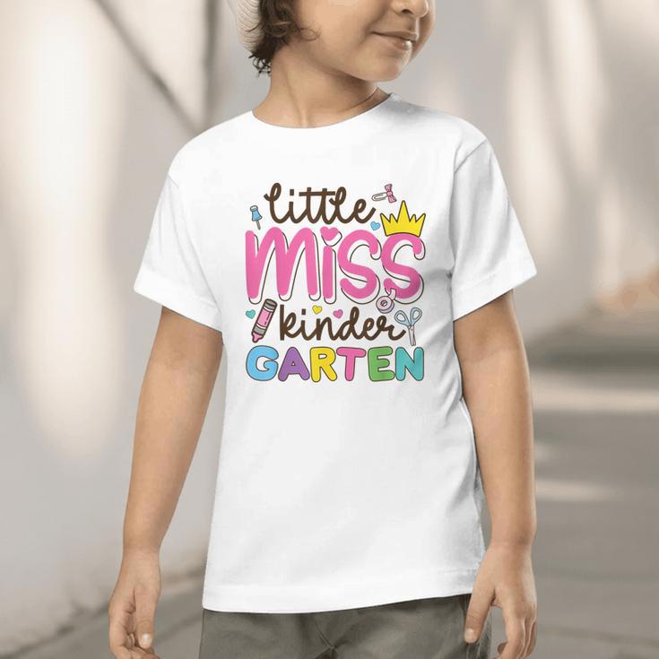 Little Miss Kindergarten First Day Back To School Girls Cute Graphic Toddler T-Shirt Little Miss Kindergarten First Day Back To School Girls Cute Graphic Toddler T-Shirt