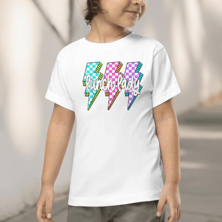 Lunch Lady Back To School Checkered First Day Of School Graphic Toddler T-Shirt Lunch Lady Back To School Checkered First Day Of School Graphic Toddler T-Shirt