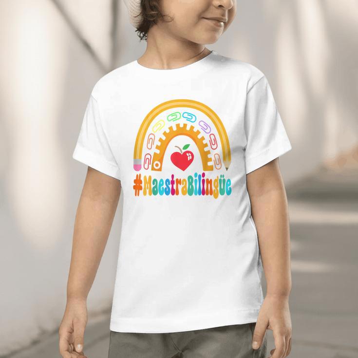 Maestra Bilingüe Appreciation Week Back To School Graphic Toddler T-Shirt Maestra Bilingüe Appreciation Week Back To School Graphic Toddler T-Shirt