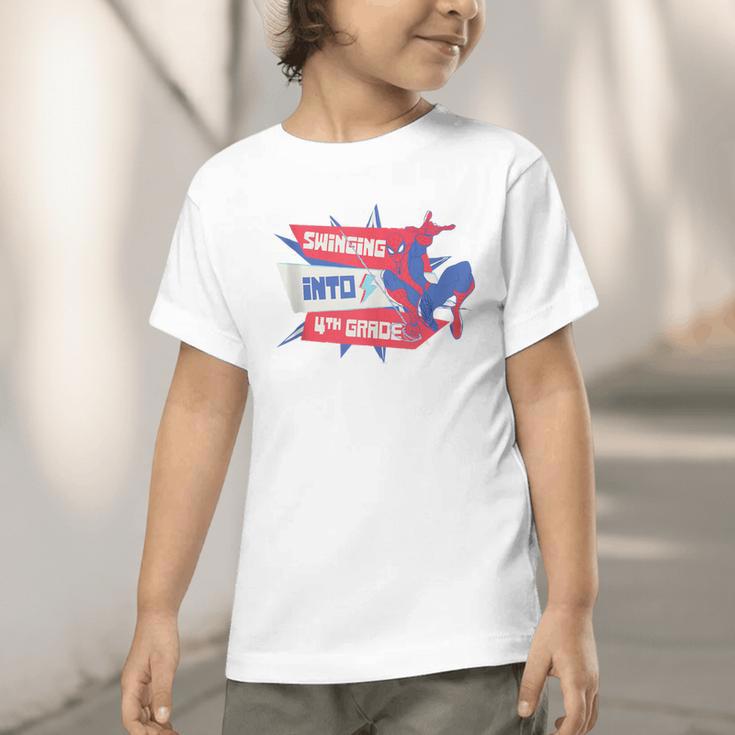 Marvel Spider-Man Swinging Into 4th Grade Back To School Graphic Toddler T-Shirt