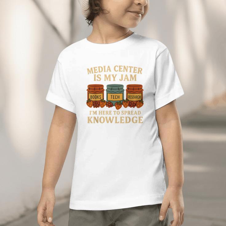 Media Center Is My Jam Library Reading Back To School Graphic Toddler T-Shirt Media Center Is My Jam Library Reading Back To School Graphic Toddler T-Shirt