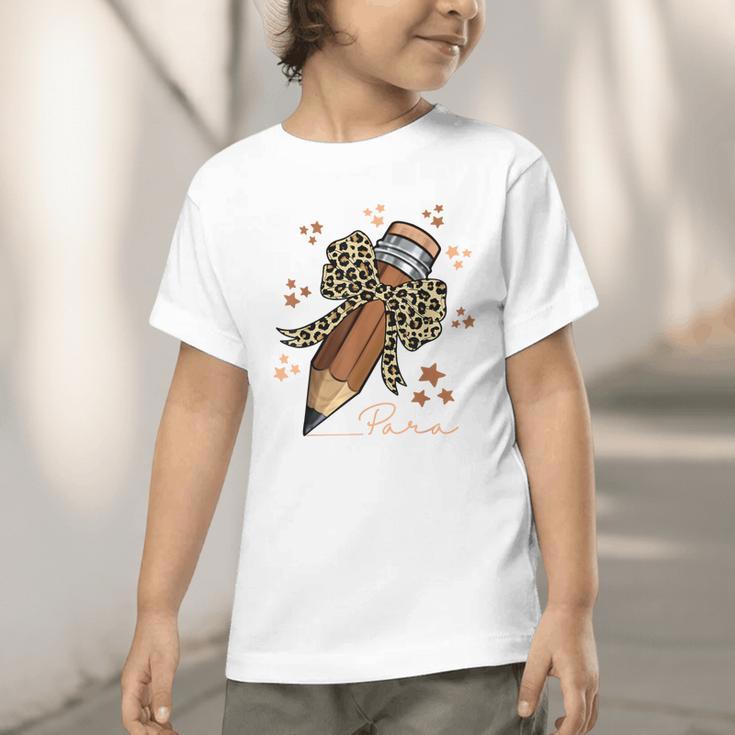 Melanin Pencil Leopard Bow Para Back To School Graphic Toddler T-Shirt Melanin Pencil Leopard Bow Para Back To School Graphic Toddler T-Shirt