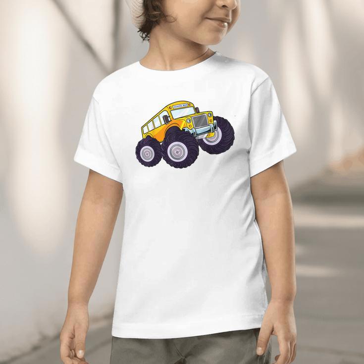 Monster Truck School Bus Yellow Back To School Kids Toddler Graphic Toddler T-Shirt Monster Truck School Bus Yellow Back To School Kids Toddler Graphic Toddler T-Shirt