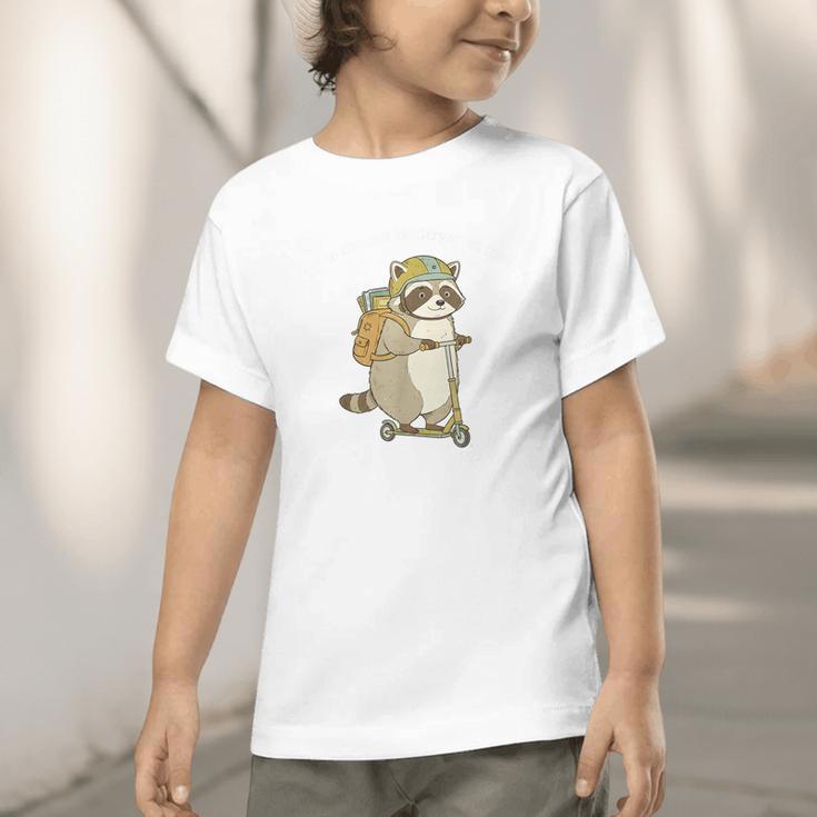 Off To Commit Kindergarten Foolery Raccoon Back To School Graphic Toddler T-Shirt