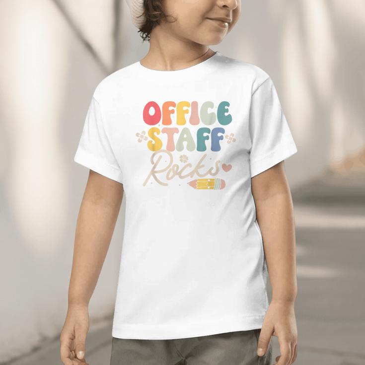 Office Staff Rocks Back To School Secretary Administrative Graphic Toddler T-Shirt Office Staff Rocks Back To School Secretary Administrative Graphic Toddler T-Shirt