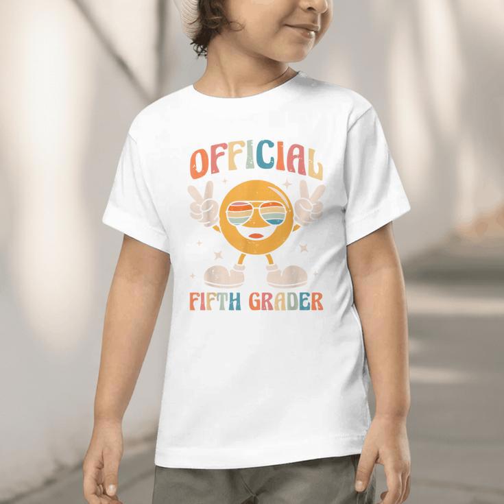 Official Fifth Grader 5th Grade Retro Back To School Kids Graphic Toddler T-Shirt Official Fifth Grader 5th Grade Retro Back To School Kids Graphic Toddler T-Shirt