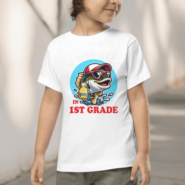 O’Fish-Ally a 1st Grade Mom Back To School Premium Tri-Blend Graphic Toddler T-Shirt