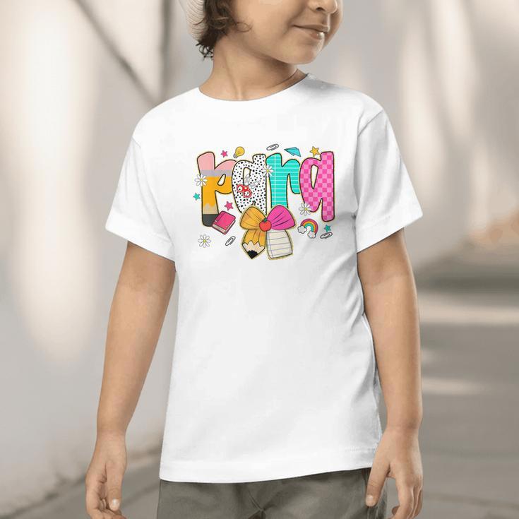 Para Paraprofessional Coquette First Day Back To School Graphic Toddler T-Shirt Para Paraprofessional Coquette First Day Back To School Graphic Toddler T-Shirt