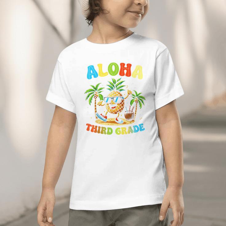 Pinapple Beach Back To School Day Aloha Third Grade Graphic Toddler T-Shirt Pinapple Beach Back To School Day Aloha Third Grade Graphic Toddler T-Shirt