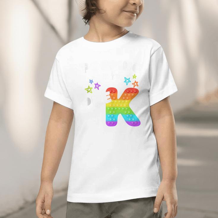 Popping Into Pre K Kid's Back To School Pop It Fidget Toy Graphic Toddler T-Shirt
