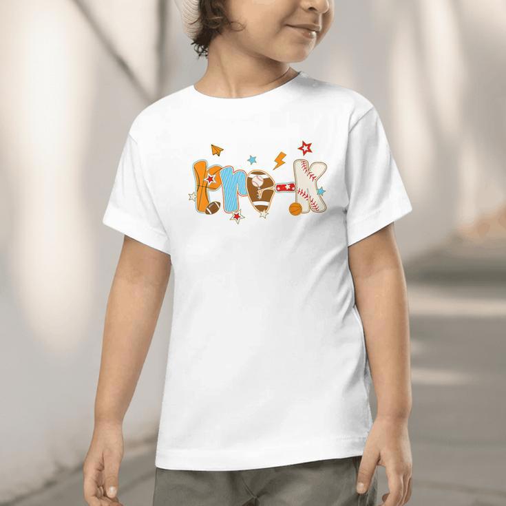Pre K Preschool Football Basketball Baseball Back To School Graphic Toddler T-Shirt Pre K Preschool Football Basketball Baseball Back To School Graphic Toddler T-Shirt
