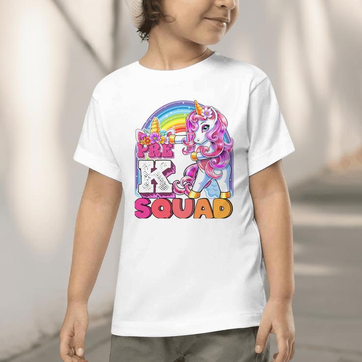 Pre-K Squad Flossing Unicorn Back To School Girls Premium Tri-Blend Graphic Toddler T-Shirt Pre-K Squad Flossing Unicorn Back To School Girls Premium Tri-Blend Graphic Toddler T-Shirt