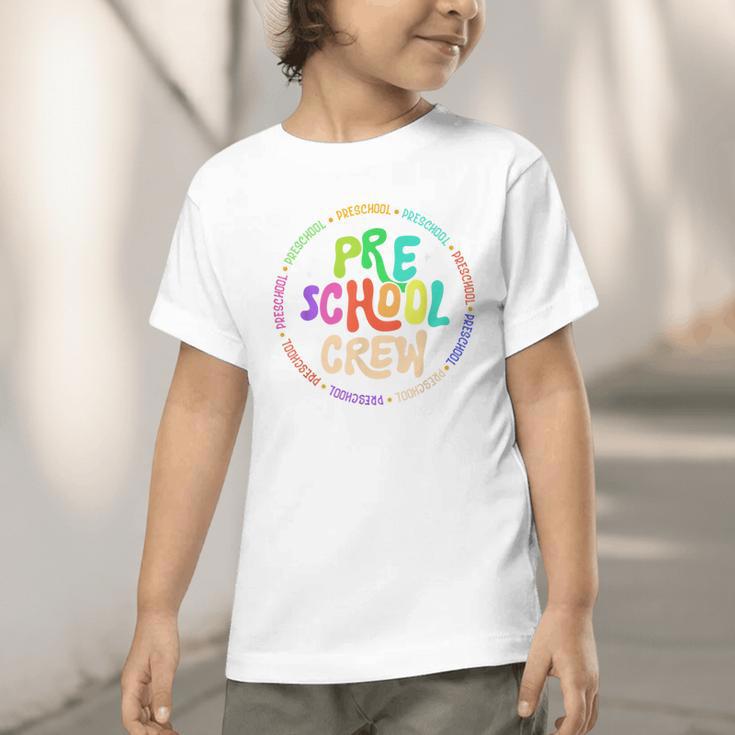 Preschool Crew Team Back To School First Day Of School Graphic Toddler T-Shirt