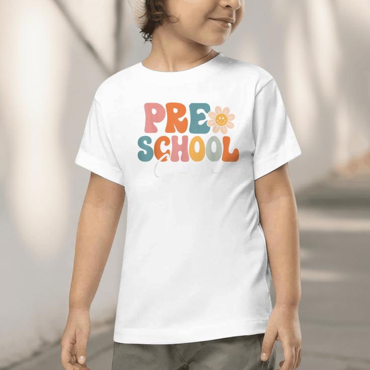 Preschool Crew Team Retro Groovy Vintage Back To School Graphic Toddler T-Shirt Preschool Crew Team Retro Groovy Vintage Back To School Graphic Toddler T-Shirt