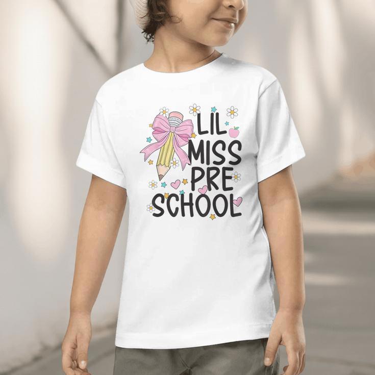 Preschool Little Miss Back To School Girls Kids Preschool Graphic Toddler T-Shirt Preschool Little Miss Back To School Girls Kids Preschool Graphic Toddler T-Shirt