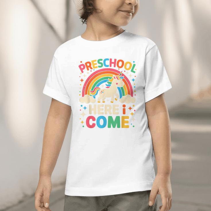 Preschool Here I Come Unicorn Back To School Preschool Girls Graphic Toddler T-Shirt Preschool Here I Come Unicorn Back To School Preschool Girls Graphic Toddler T-Shirt