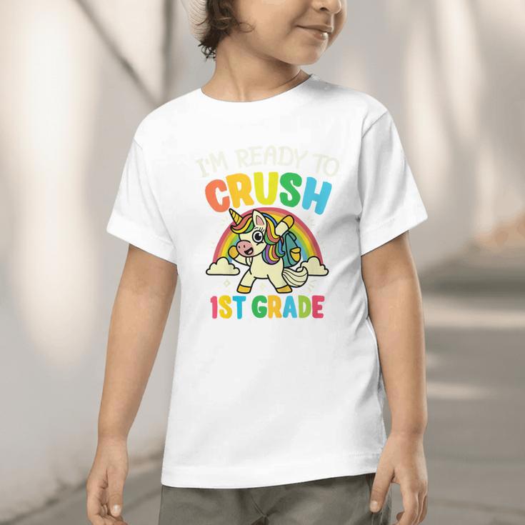 Ready For 1st Grade Unicorn First Day Back To School Student Graphic Toddler T-Shirt Ready For 1st Grade Unicorn First Day Back To School Student Graphic Toddler T-Shirt
