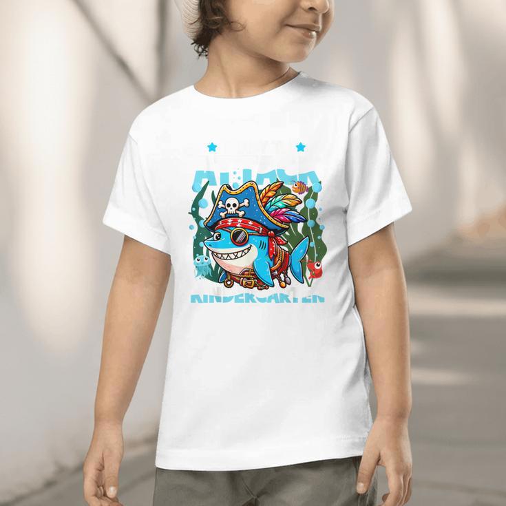 Ready To Attack Kindergarten Pirate Shark Back To School Graphic Toddler T-Shirt Ready To Attack Kindergarten Pirate Shark Back To School Graphic Toddler T-Shirt