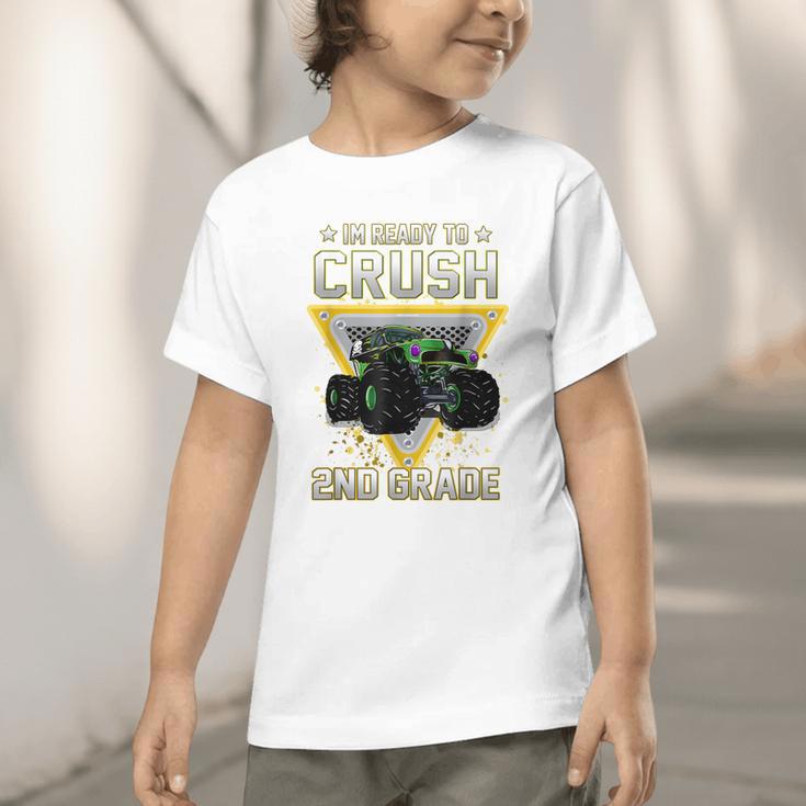 Ready To Crush 2nd Grade Monster Truck Boy Back To School Graphic Toddler T-Shirt Ready To Crush 2nd Grade Monster Truck Boy Back To School Graphic Toddler T-Shirt