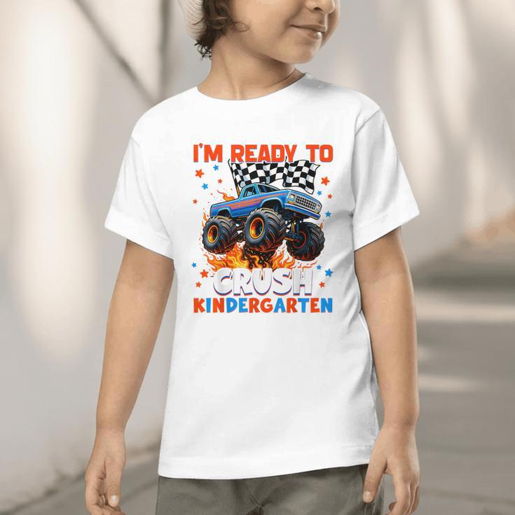 Ready To Crush Kindergarten Monster Truck Back To School Boy Graphic Toddler T-Shirt Ready To Crush Kindergarten Monster Truck Back To School Boy Graphic Toddler T-Shirt