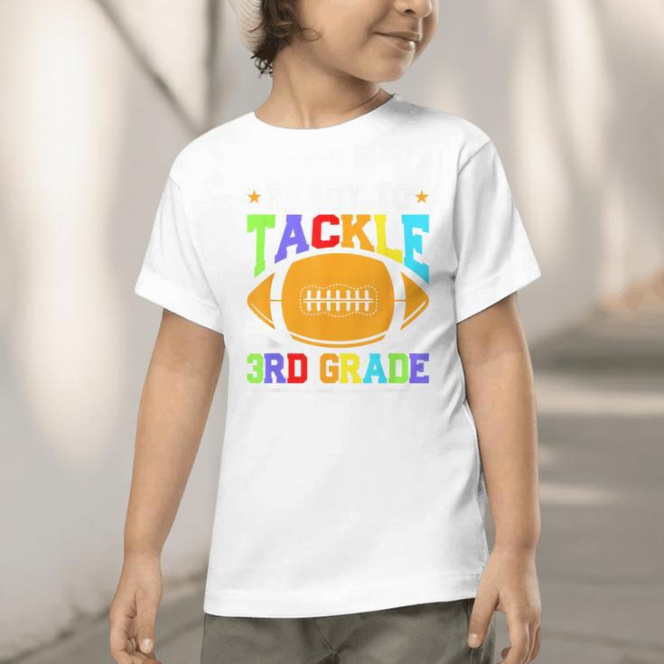 Ready To Tackle 3rd Grade Back To School Kids Football Graphic Toddler T-Shirt