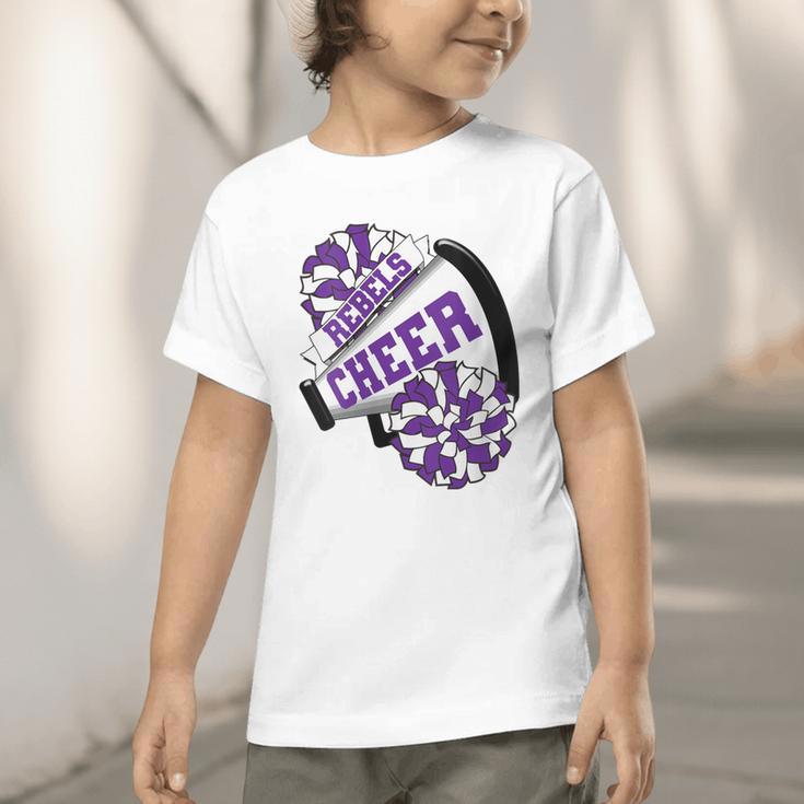 Rebels Cheer Back To School Cheerleading Spirit P Graphic Toddler T-Shirt Rebels Cheer Back To School Cheerleading Spirit P Graphic Toddler T-Shirt