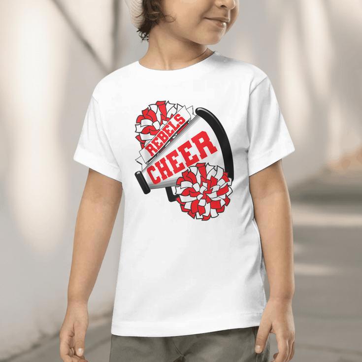Rebels Cheer Back To School Cheerleading Spirit R Graphic Toddler T-Shirt Rebels Cheer Back To School Cheerleading Spirit R Graphic Toddler T-Shirt