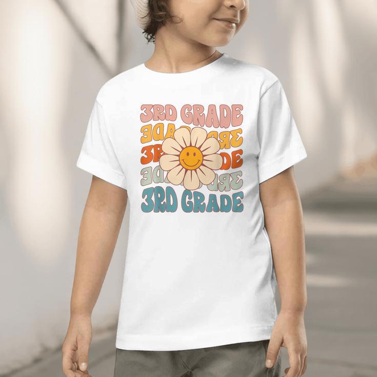 Retro 3rd Grade Daisy Colorful Back To School Third Grade Graphic Toddler T-Shirt Retro 3rd Grade Daisy Colorful Back To School Third Grade Graphic Toddler T-Shirt