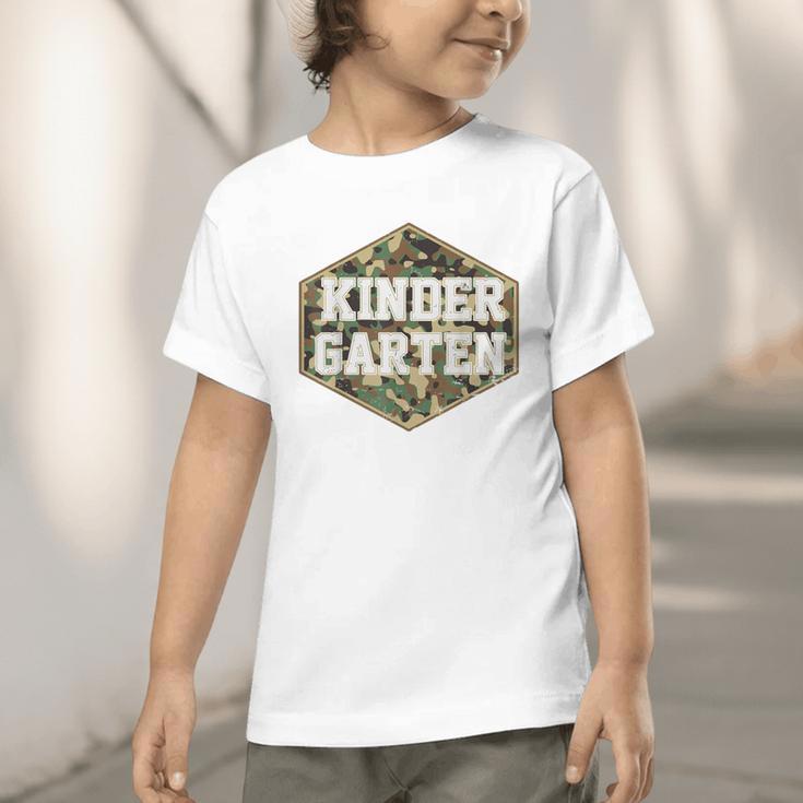 Retro Back To School Boys Old Camo Kindergarten Graphic Toddler T-Shirt