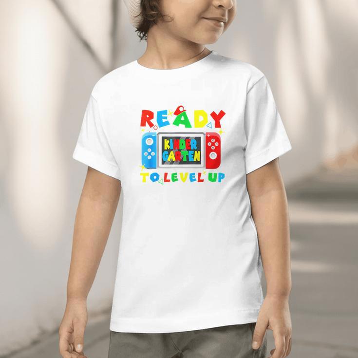 Retro Back To School Kindergarten Ready To Level Up Gamer Graphic Toddler T-Shirt Retro Back To School Kindergarten Ready To Level Up Gamer Graphic Toddler T-Shirt