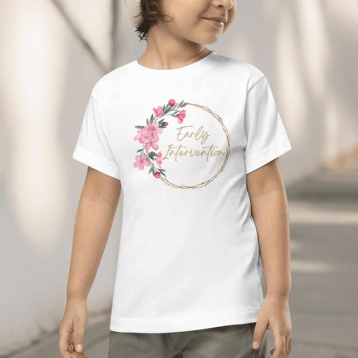 Retro Floral Early Intervention Specialist Back To School Graphic Toddler T-Shirt Retro Floral Early Intervention Specialist Back To School Graphic Toddler T-Shirt