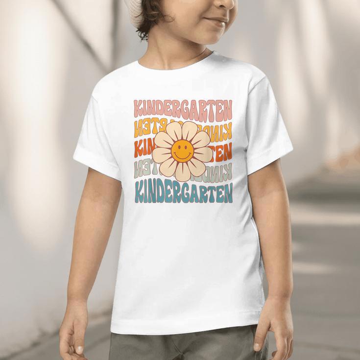 Retro Kindergarten Daisy Colorful Back To School Student Kid Graphic Toddler T-Shirt Retro Kindergarten Daisy Colorful Back To School Student Kid Graphic Toddler T-Shirt
