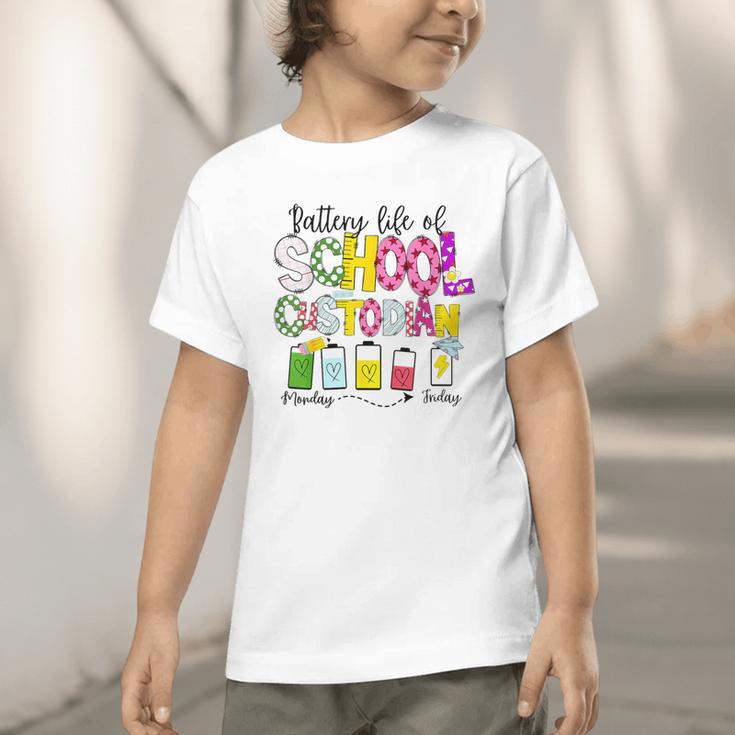 School Custodian Battery Life Back To School Janitor Graphic Toddler T-Shirt School Custodian Battery Life Back To School Janitor Graphic Toddler T-Shirt