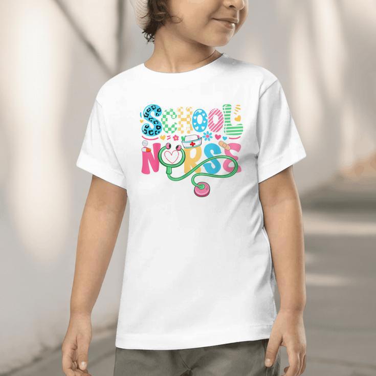 School Nurse Colorful Costume Back To School Nursing Job Graphic Toddler T-Shirt School Nurse Colorful Costume Back To School Nursing Job Graphic Toddler T-Shirt