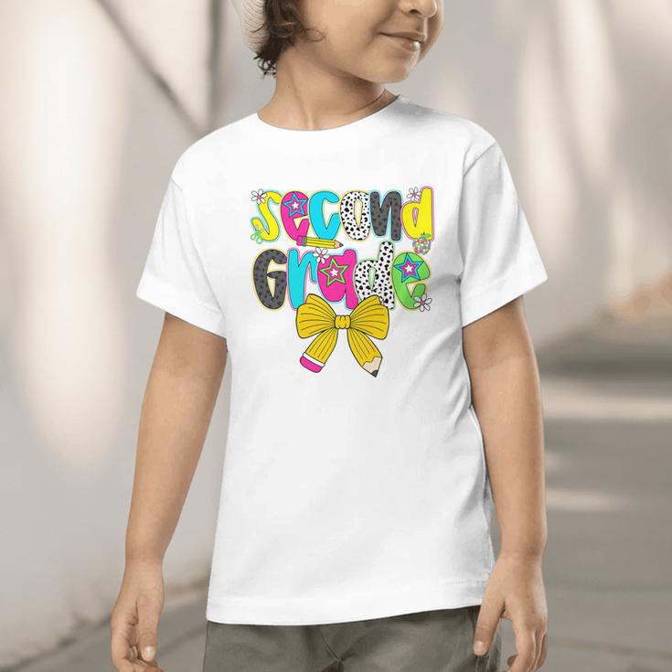 Second Grade Coquette Bow First Day Of School Back To School Performance Graphic Toddler T-Shirt
