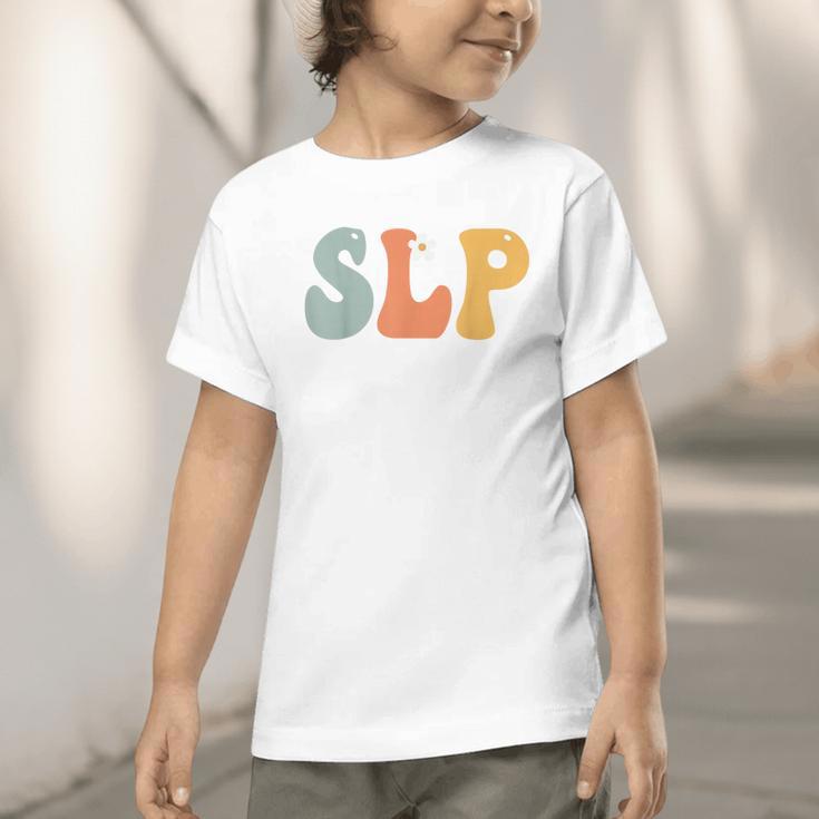 SLP Groovy Women Appreciation Day Hello Back To School Graphic Toddler T-Shirt