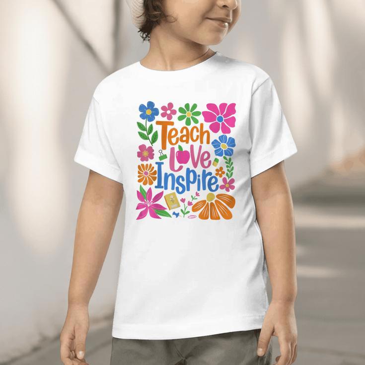 Teach Love Inspire Back To School Graphic Toddler T-Shirt