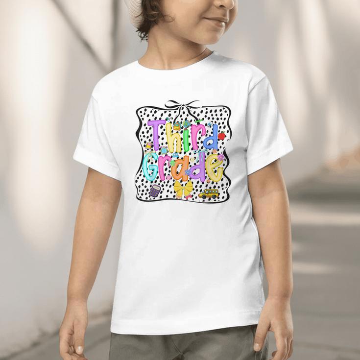 Third Grade Dalmatian Dots 3rd Grade Back To School Girls Graphic Toddler T-Shirt Third Grade Dalmatian Dots 3rd Grade Back To School Girls Graphic Toddler T-Shirt