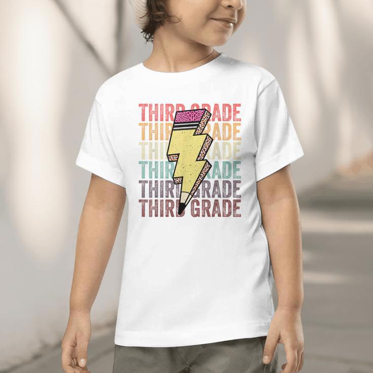Third Grade Lightning Bolt Pencil 1st Day Of Back To School Graphic Toddler T-Shirt