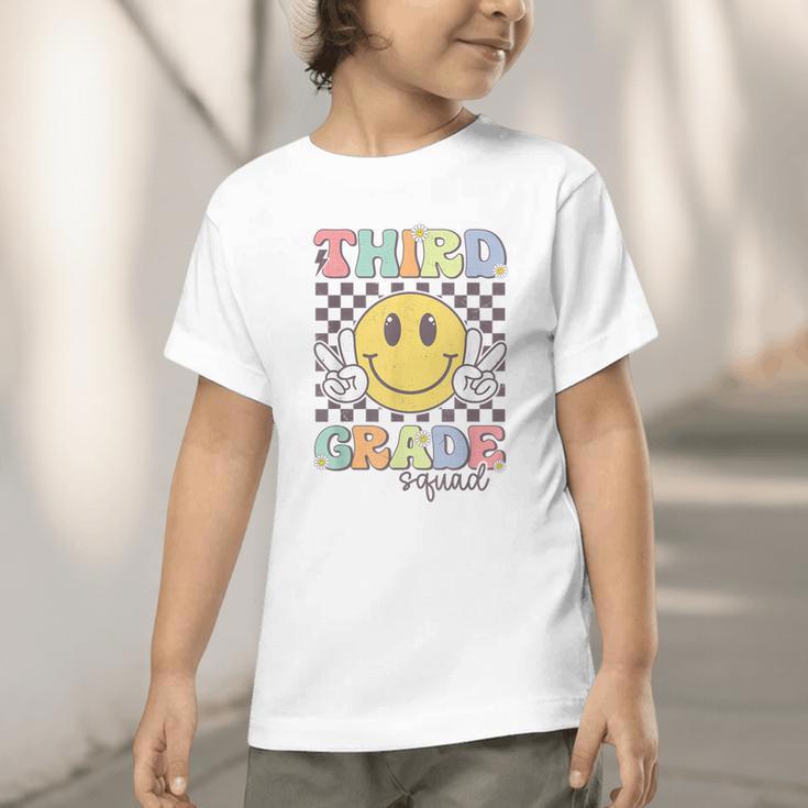 Third Grade Squad Smile Face 3rd Grade Back To School Graphic Toddler T-Shirt