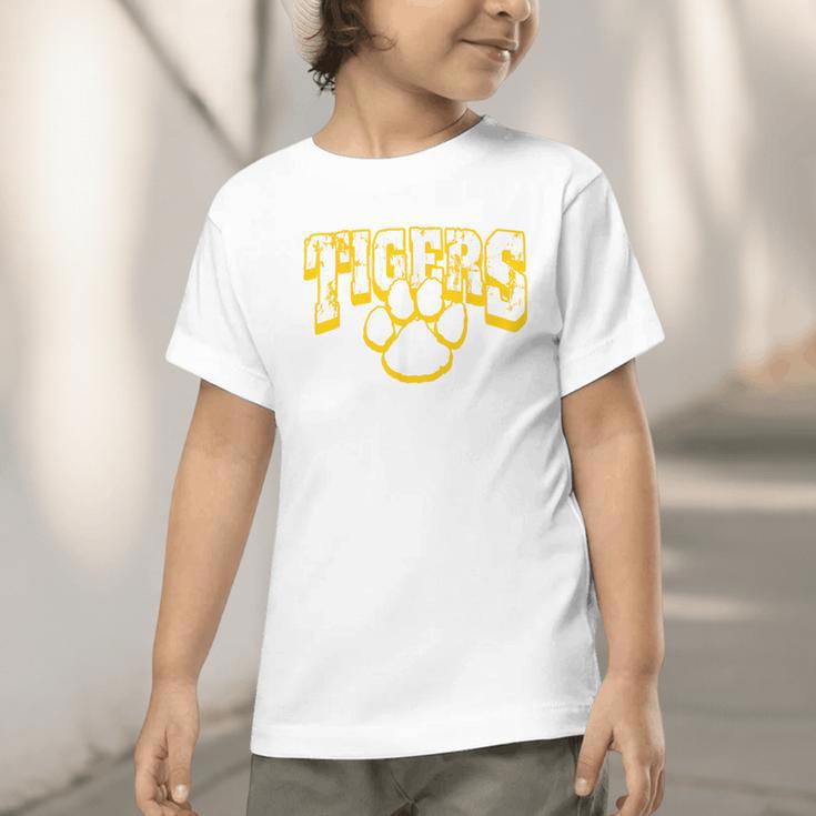 Tigers School Spirit Back To School Y Graphic Toddler T-Shirt Tigers School Spirit Back To School Y Graphic Toddler T-Shirt