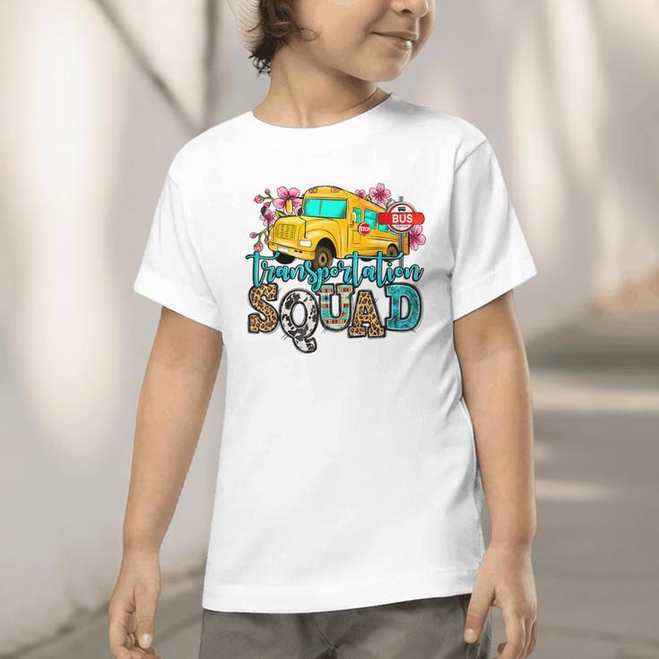 Transportation Squad Bus Driver School Bus Back To School Graphic Toddler T-Shirt Transportation Squad Bus Driver School Bus Back To School Graphic Toddler T-Shirt