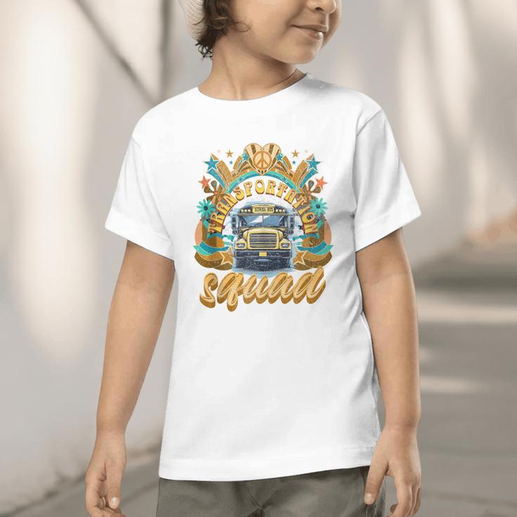 Transportation Squad Retro Bus Aide Back To School Matching Graphic Toddler T-Shirt Transportation Squad Retro Bus Aide Back To School Matching Graphic Toddler T-Shirt