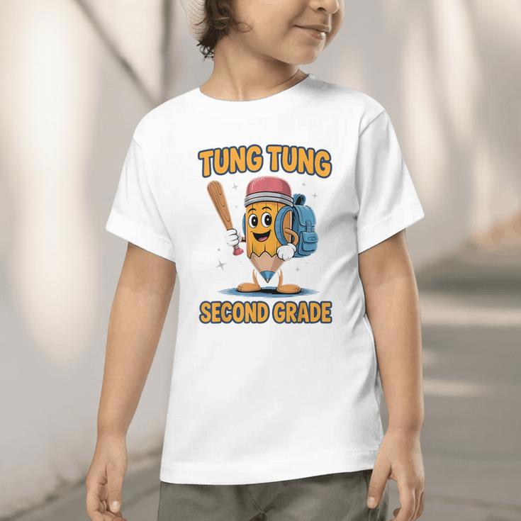 Tung Tung Sahur 2nd Grade Italian Brainrot Back To School Graphic Toddler T-Shirt Tung Tung Sahur 2nd Grade Italian Brainrot Back To School Graphic Toddler T-Shirt