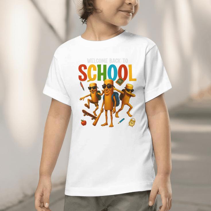 Tung Tung Tung Sahur Back To School Italian Brainrot Meme Graphic Toddler T-Shirt