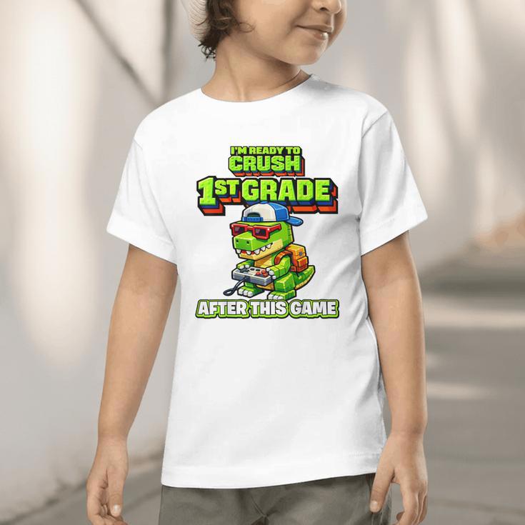 Video GameRex Dinosaur 1st Grade Back To School Boy Graphic Toddler T-Shirt Video GameRex Dinosaur 1st Grade Back To School Boy Graphic Toddler T-Shirt