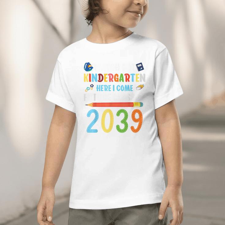 Watch Out Kindergarten Here I Come Shirts Back To School Graphic Toddler T-Shirt Watch Out Kindergarten Here I Come Shirts Back To School Graphic Toddler T-Shirt